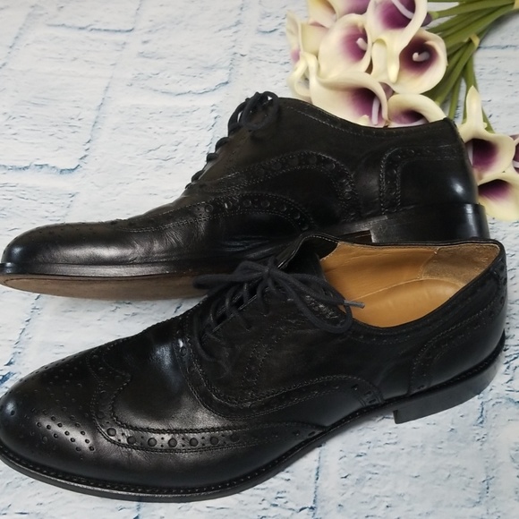 Men's Wall + Water Leather Lace up Wingtip Oxfords - Picture 5 of 8